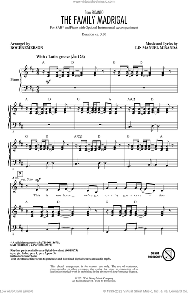 The Family Madrigal (from Encanto) (arr. Roger Emerson)