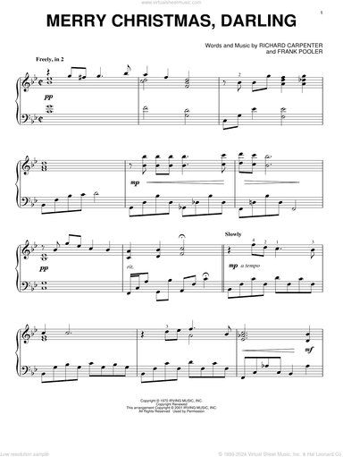 Merry Christmas, Darling, (intermediate)