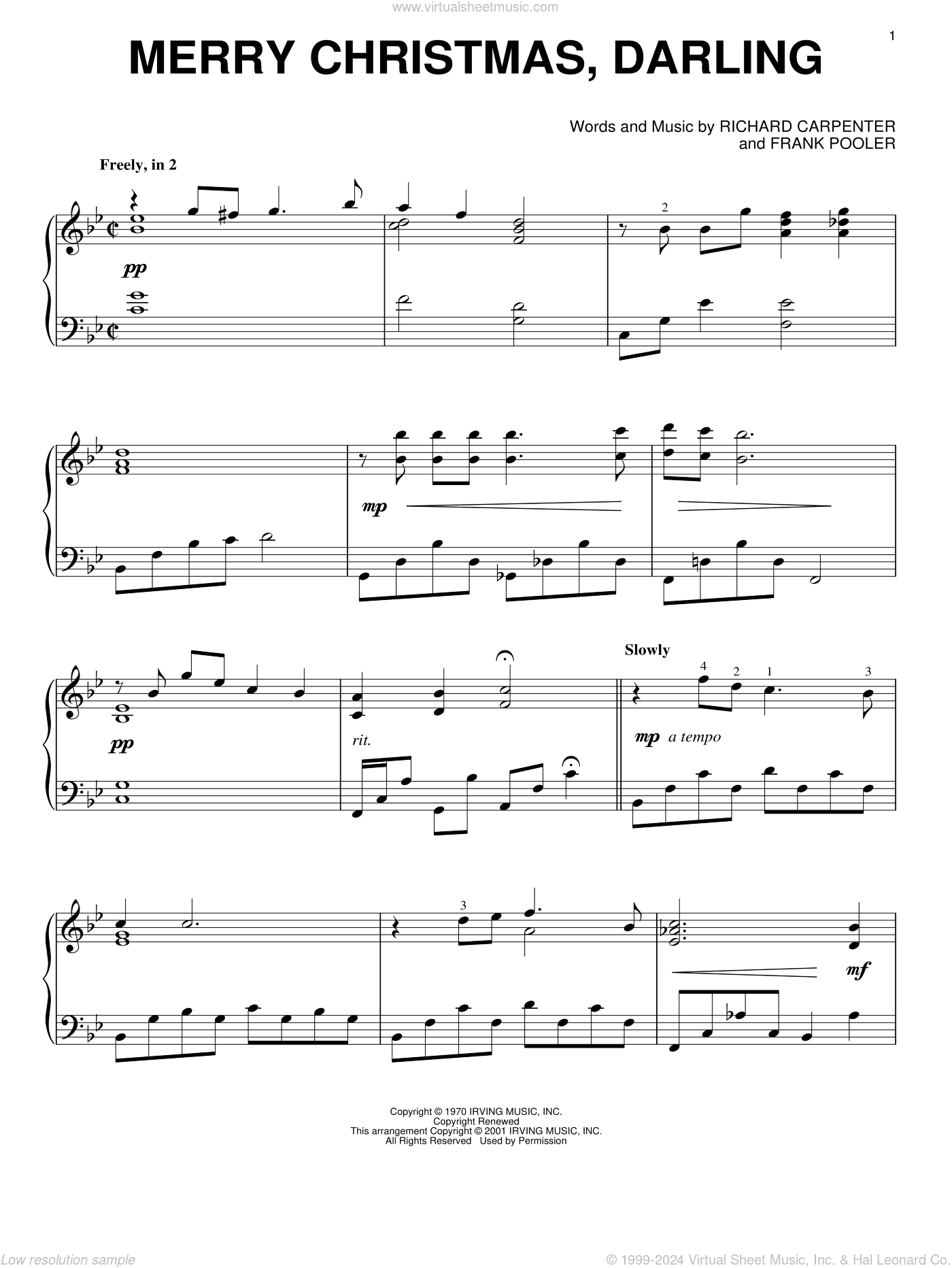 Merry Christmas, Darling, (intermediate)