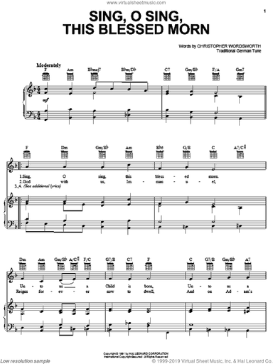 Sing, O Sing, This Blessed Morn