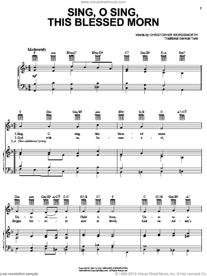 Sing, O Sing, This Blessed Morn
