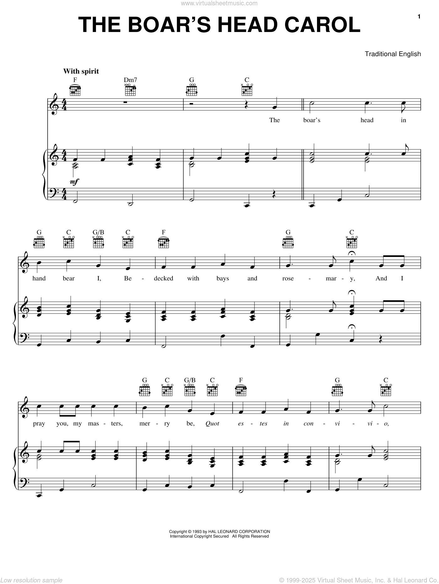 The Boar's Head Carol