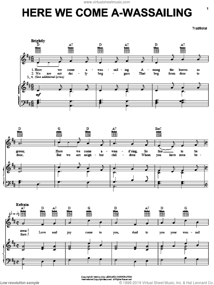 Here We Come A-Wassailing