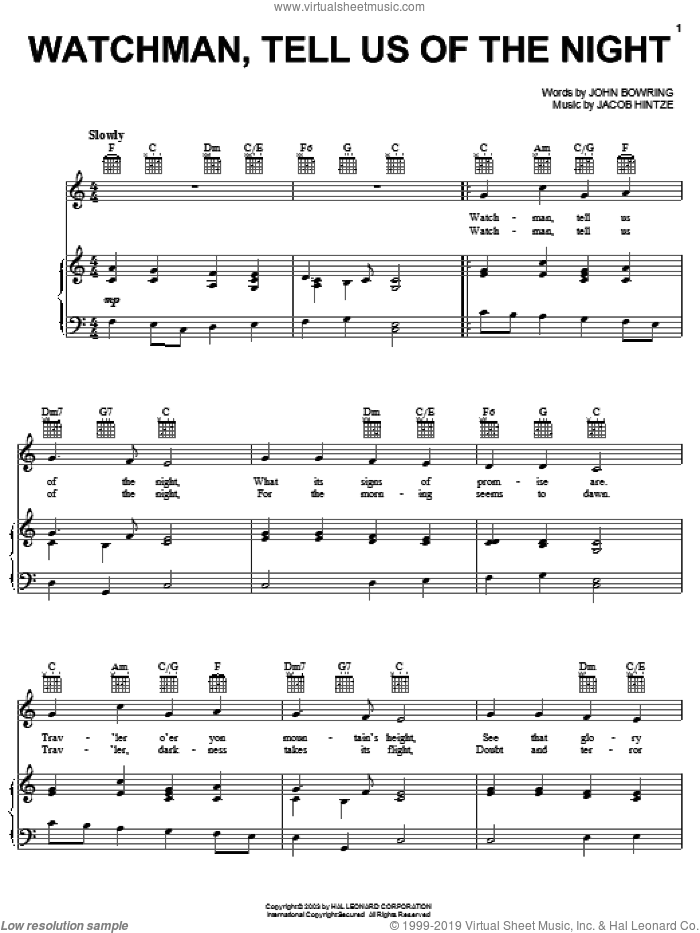 Watchman, Tell Us Of The Night