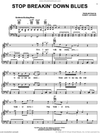 Stop Breakin' Down Blues