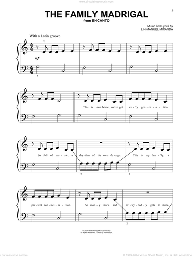 The Family Madrigal (from Encanto), (beginner)
