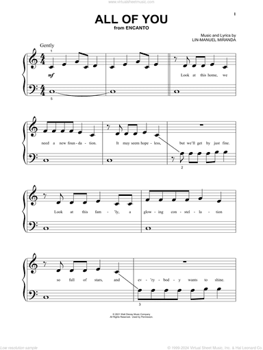 All Of You (from Encanto), (beginner)