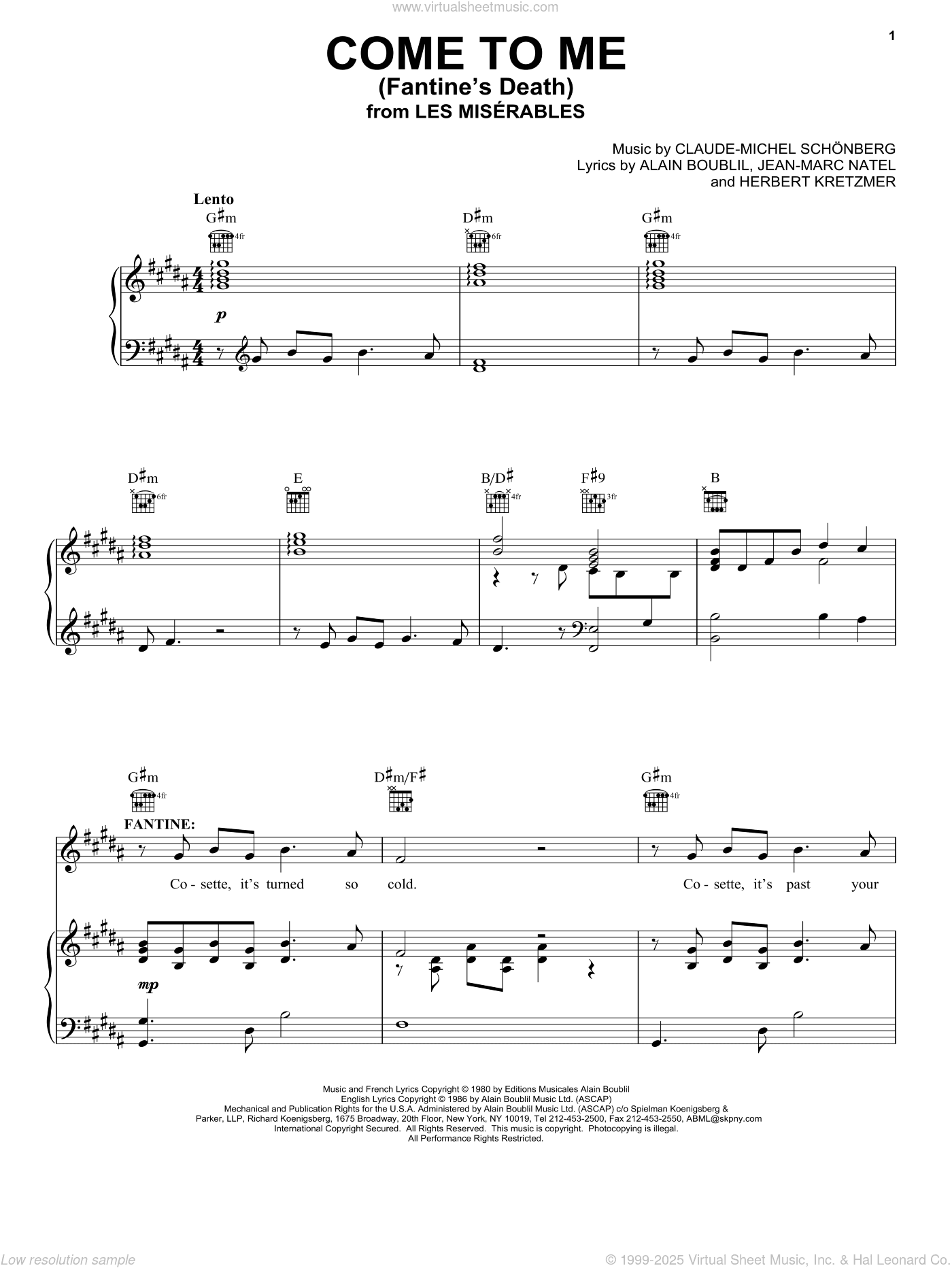 Come To Me (Fantine's Death)