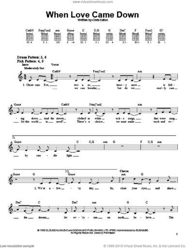 When Love Came Down