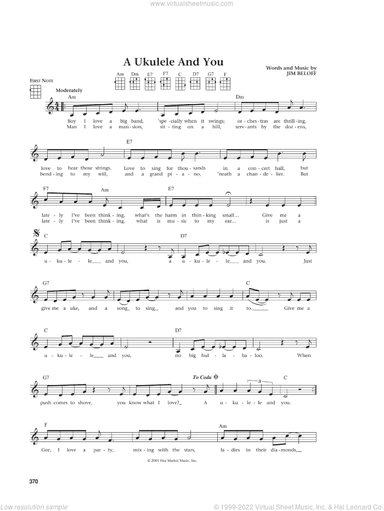 A Ukulele And You (from The Daily Ukulele) (arr. Liz and Jim Beloff)