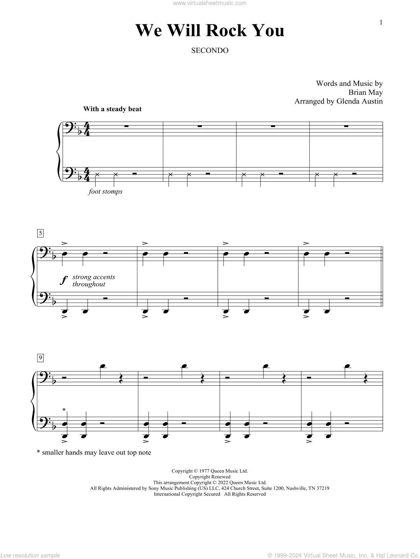 We Will Rock You (arr. Glenda Austin)
