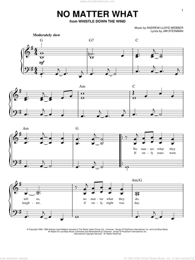 No Matter What (from Whistle Down the Wind)