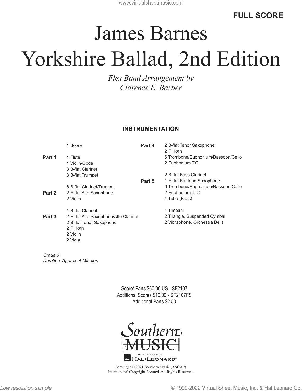 Yorkshire Ballad, 2nd Edition (COMPLETE)