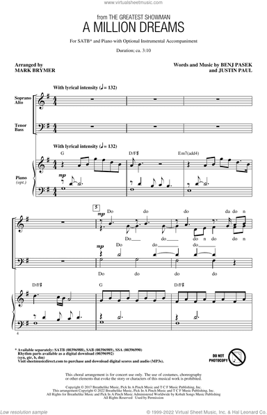 A Million Dreams (from The Greatest Showman) (arr. Mark Brymer)