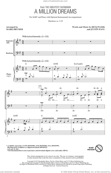 A Million Dreams (from The Greatest Showman) (arr. Mark Brymer)
