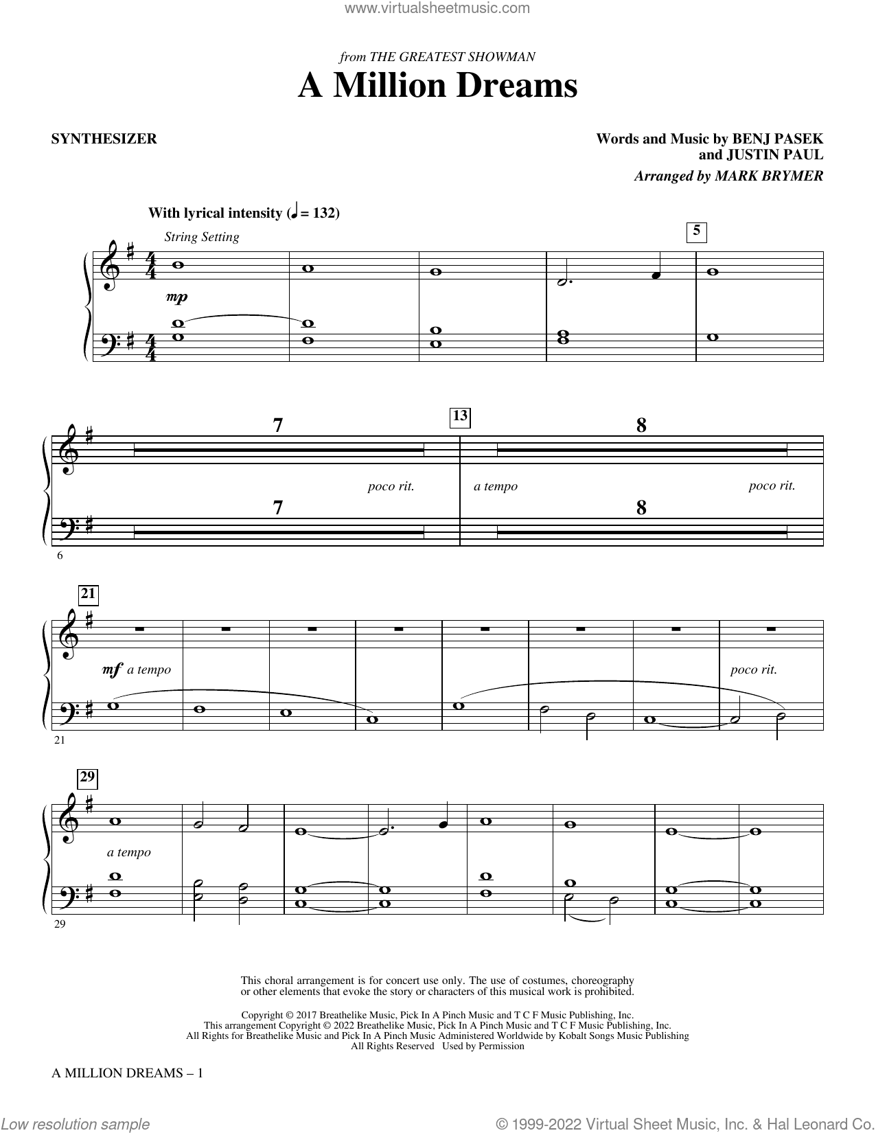 A Million Dreams (from The Greatest Showman) (arr. Mark Brymer)