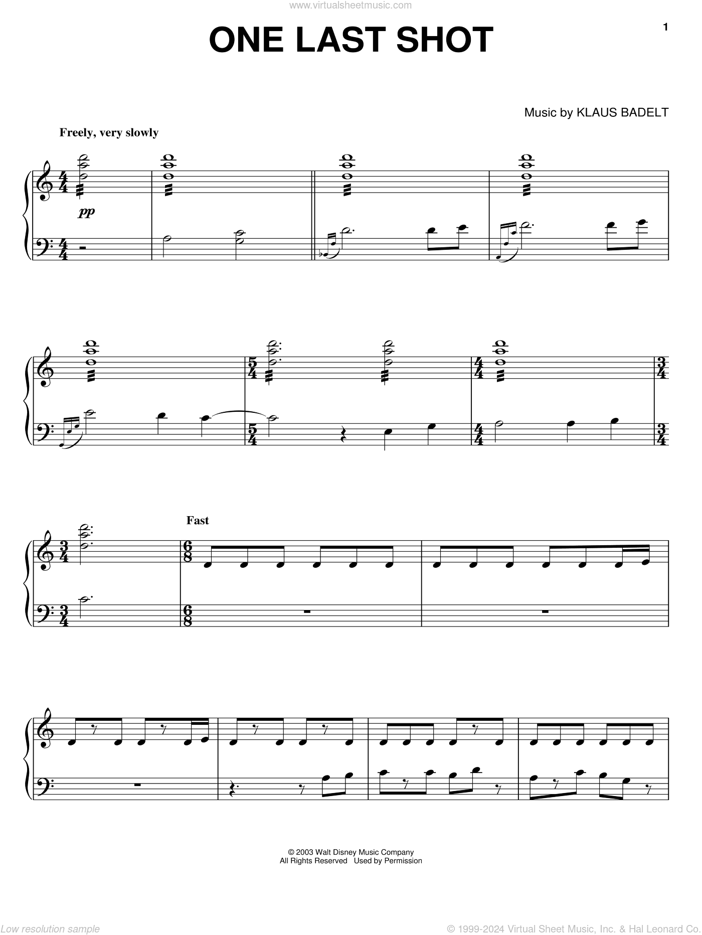 One Last Shot, (intermediate)