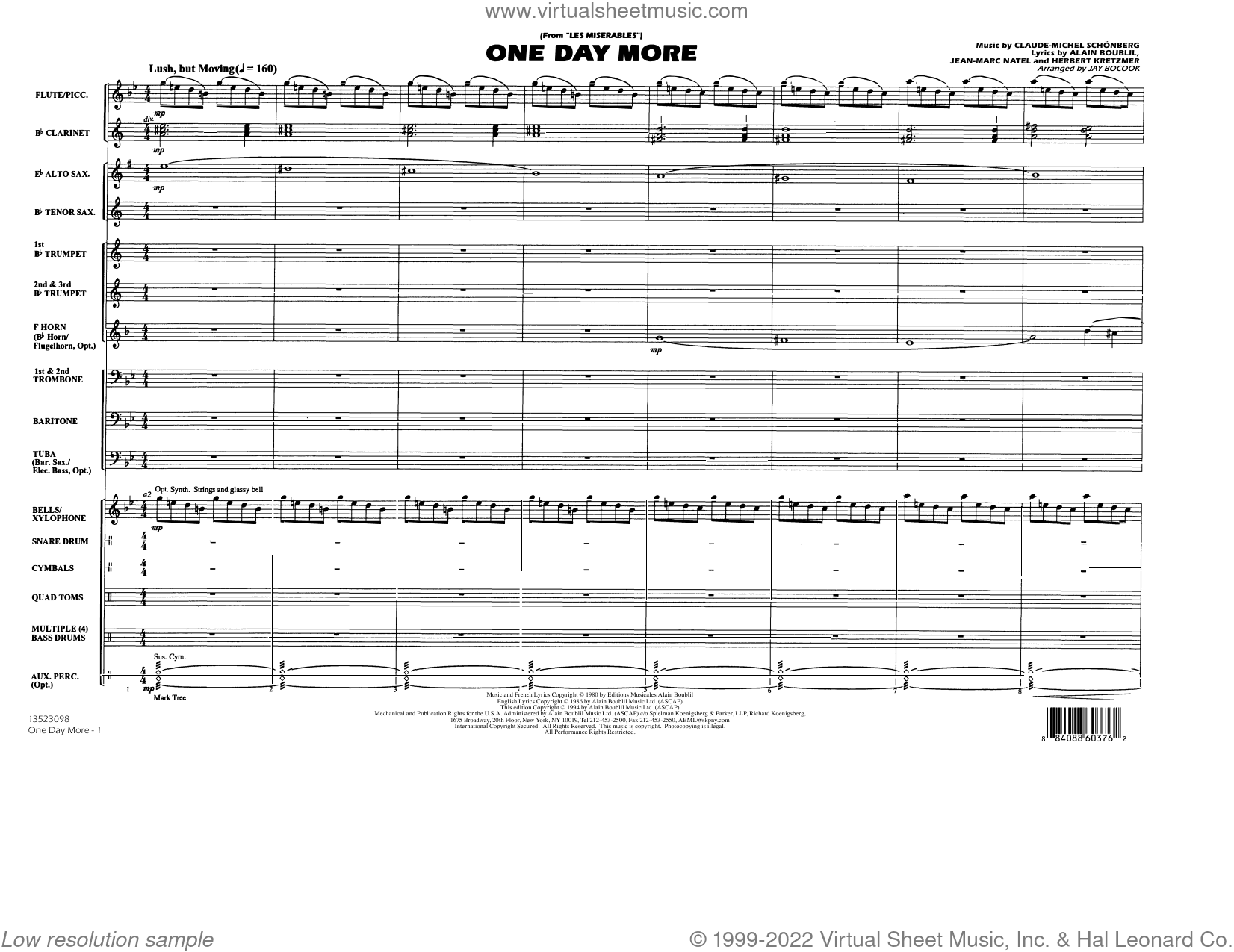 One Day More (from Les Miserables) (arr. Bocook/Rapp)