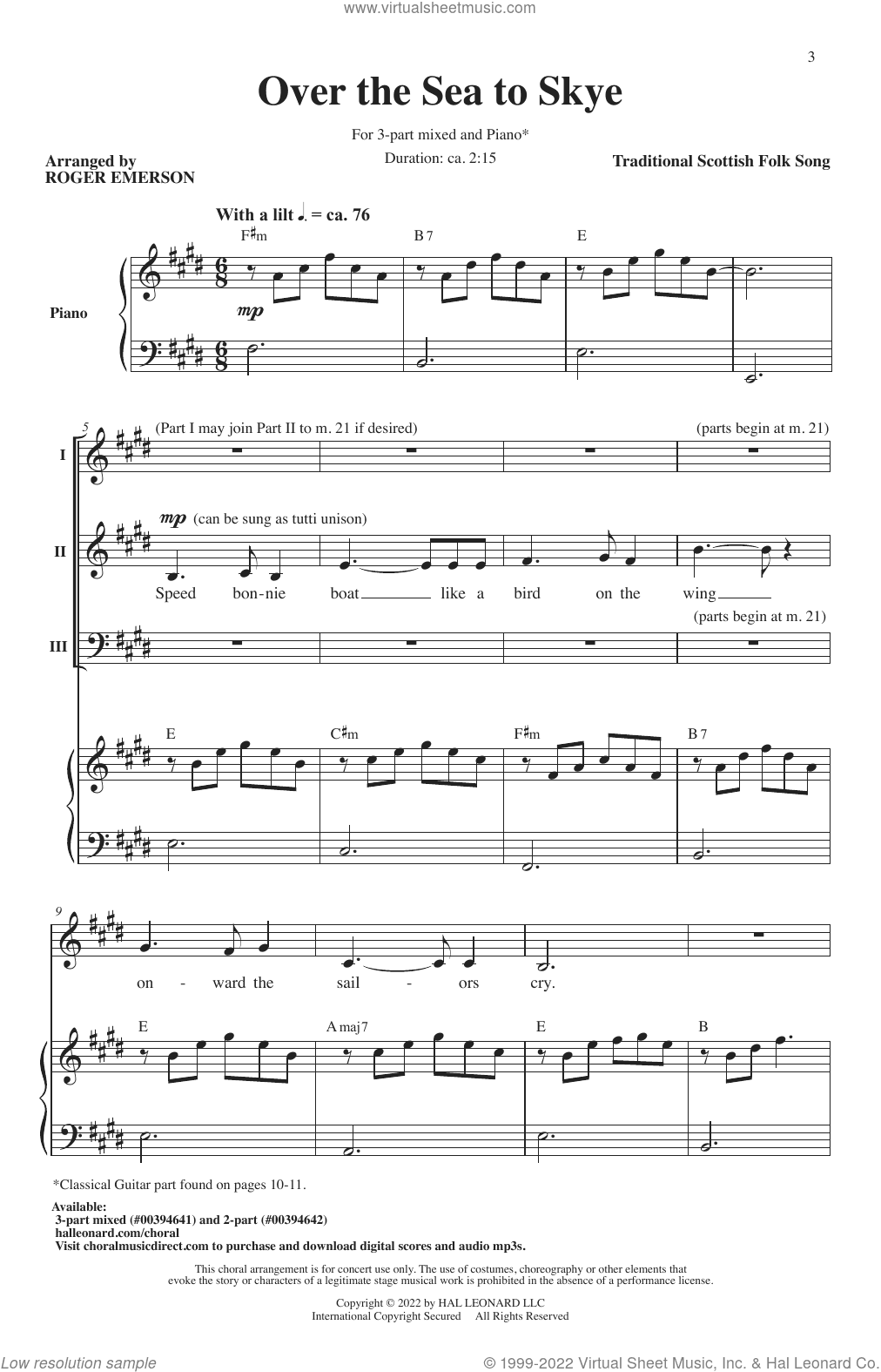 Over The Sea To Skye (arr. Roger Emerson)