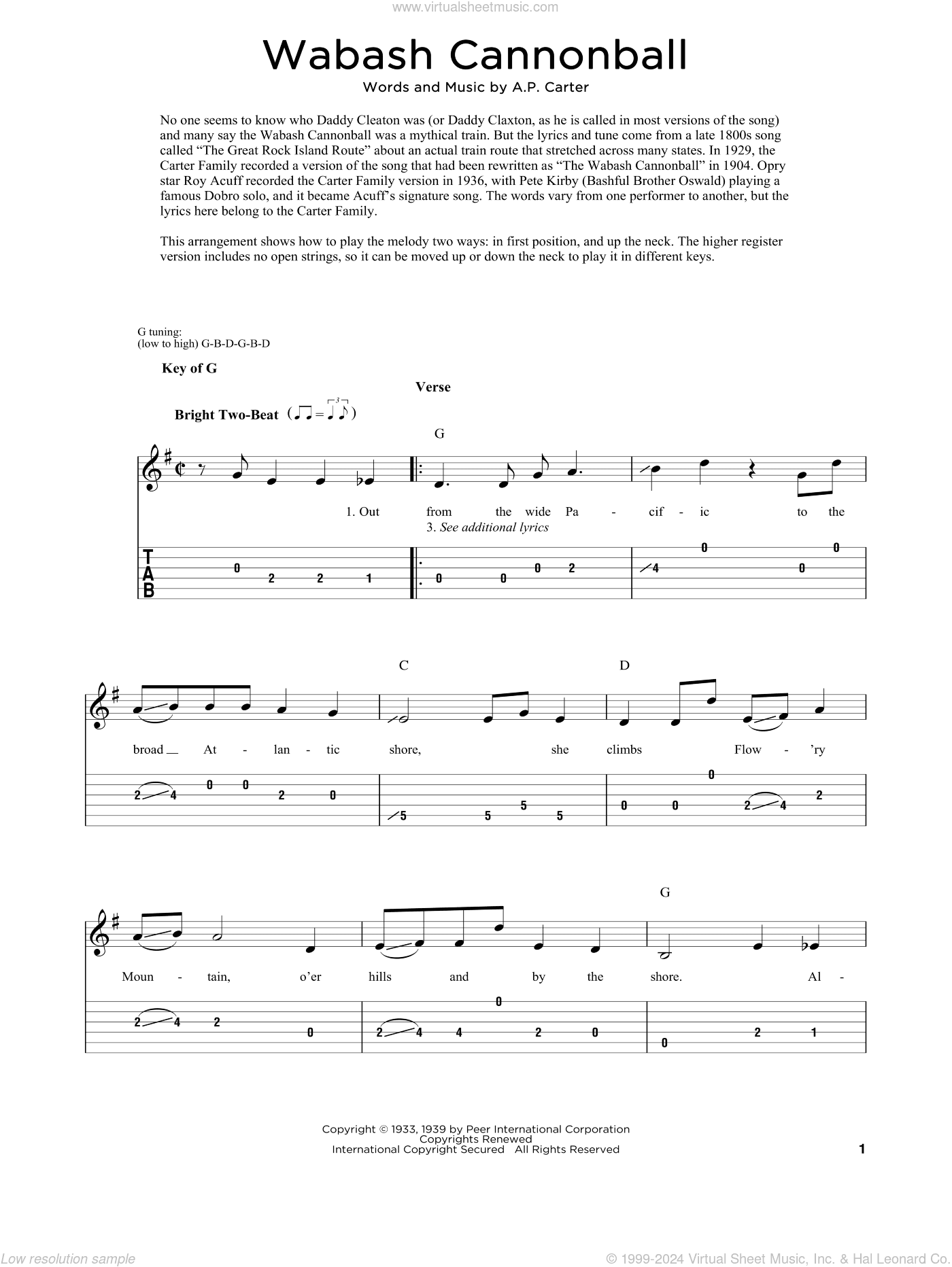 Wabash Cannonball (arr. Fred Sokolow)