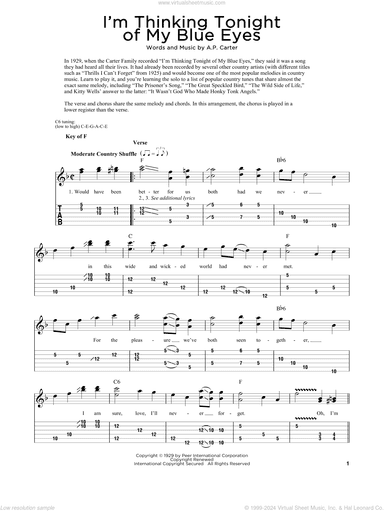 I'm Thinking Tonight Of My Blue Eyes (arr. Fred Sokolow)