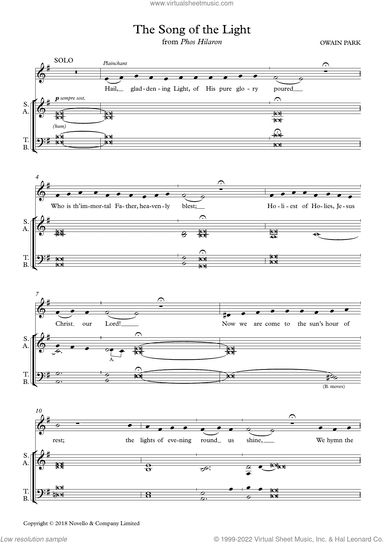 The Song Of The Light (from Phos Hilaron)