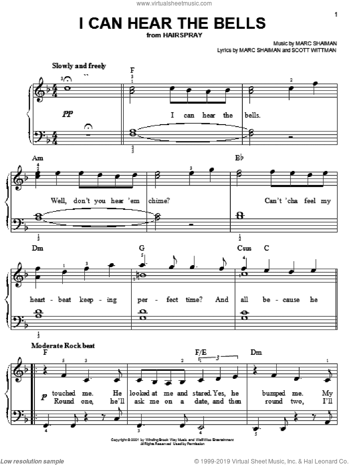 I Can Hear The Bells, (easy)
