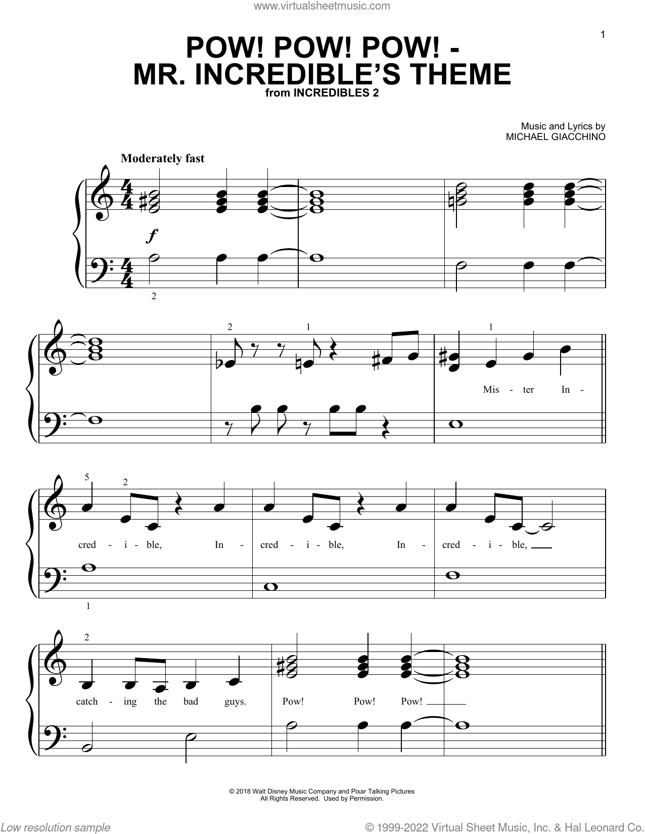 Pow! Pow! Pow! - Mr. Incredibles Theme (from Incredibles 2)