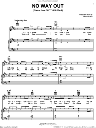 No Way Out (from Brother Bear)