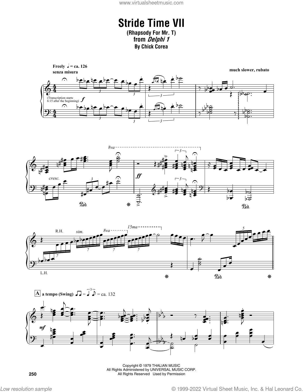Stride Time VII (Rhapsody For Mr. T)