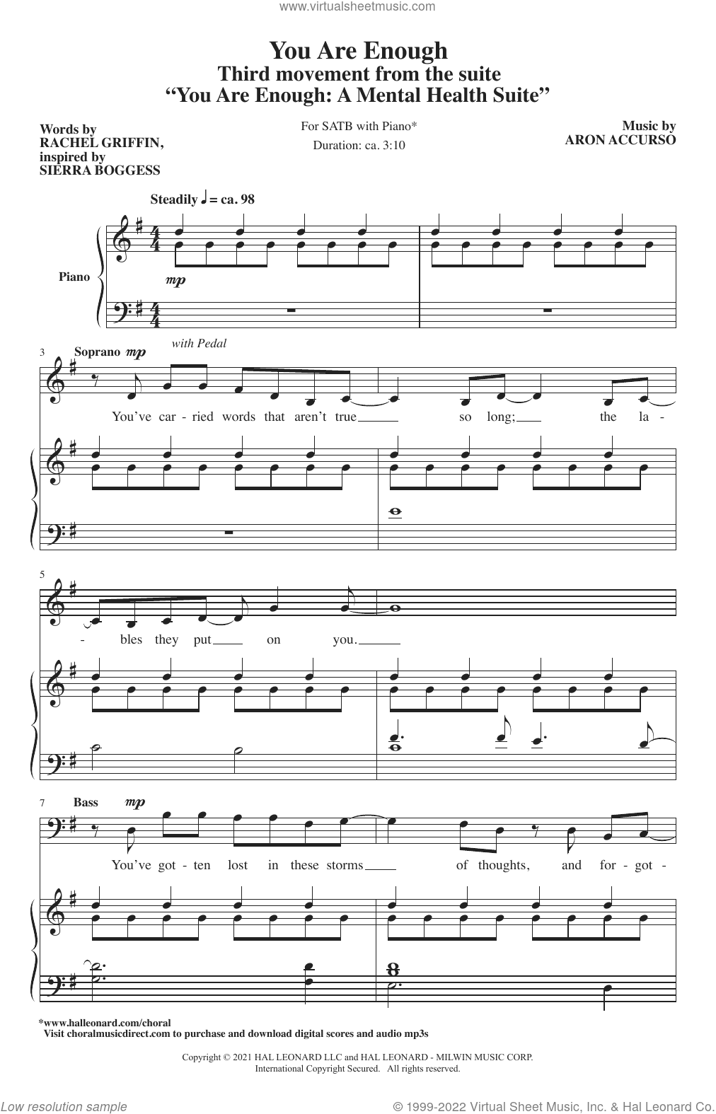 You Are Enough (Third movement from the suite "You Are Enough: A Mental Health Suite")