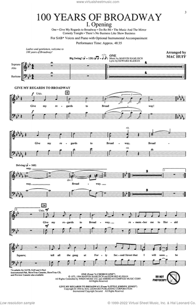 100 Years of Broadway (Medley) (Singer's Edition)