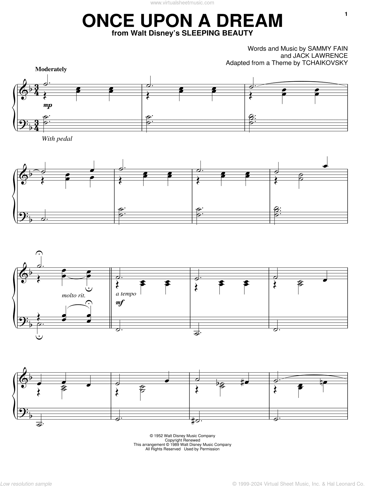 Once Upon A Dream, (intermediate)