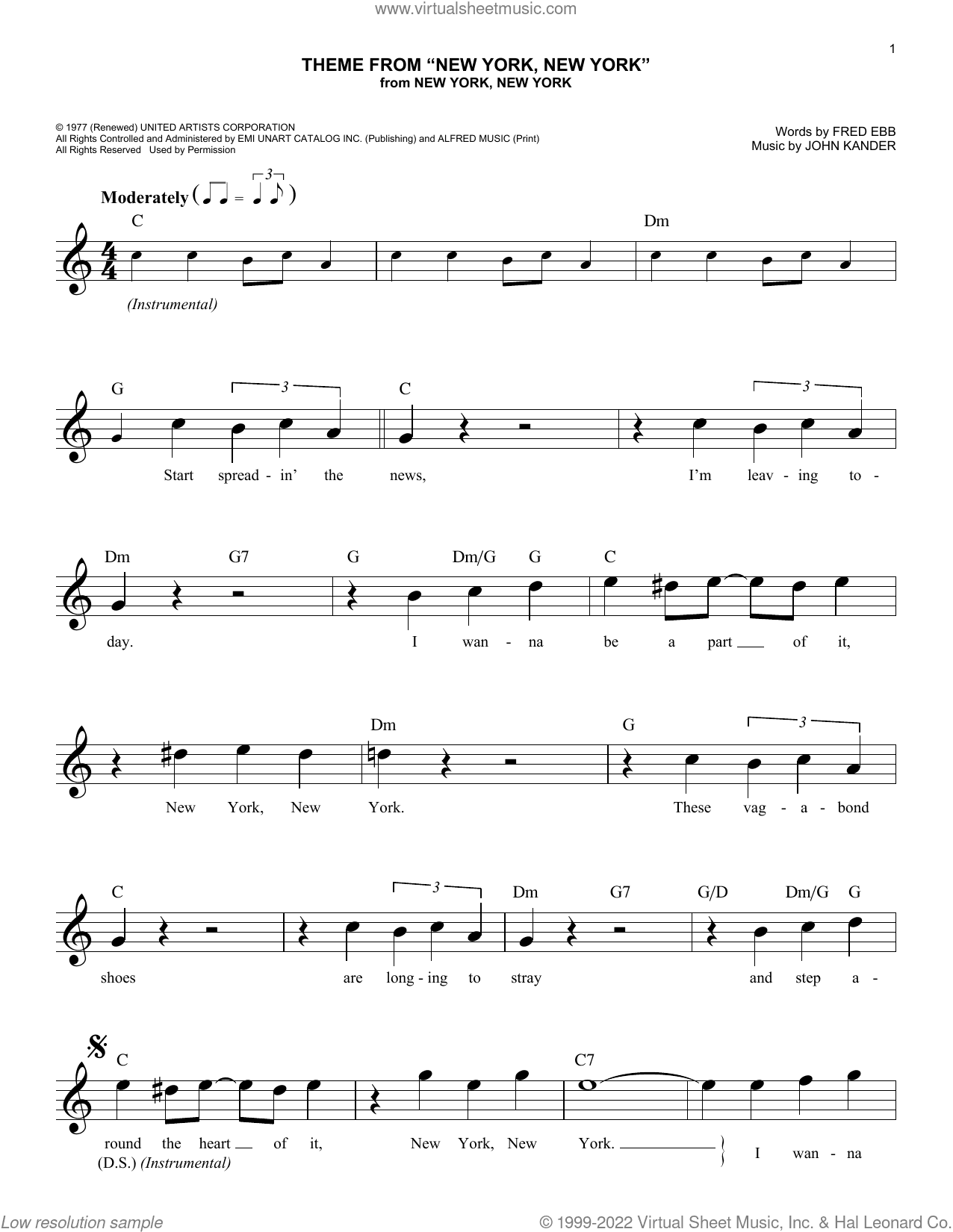 Theme From "New York, New York"