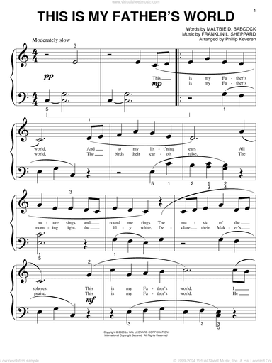 This Is My Father's World (arr. Phillip Keveren)