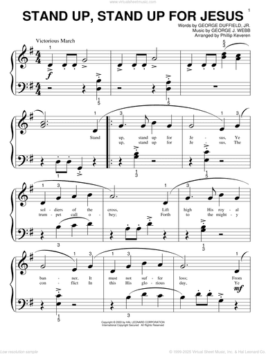 Stand Up, Stand Up For Jesus (arr. Phillip Keveren)