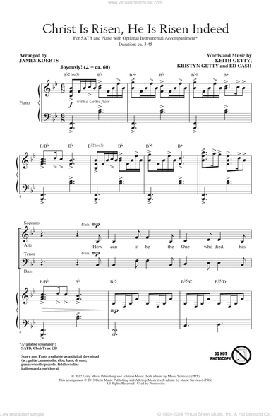 Christ Is Risen, He Is Risen Indeed (arr. James Koerts)