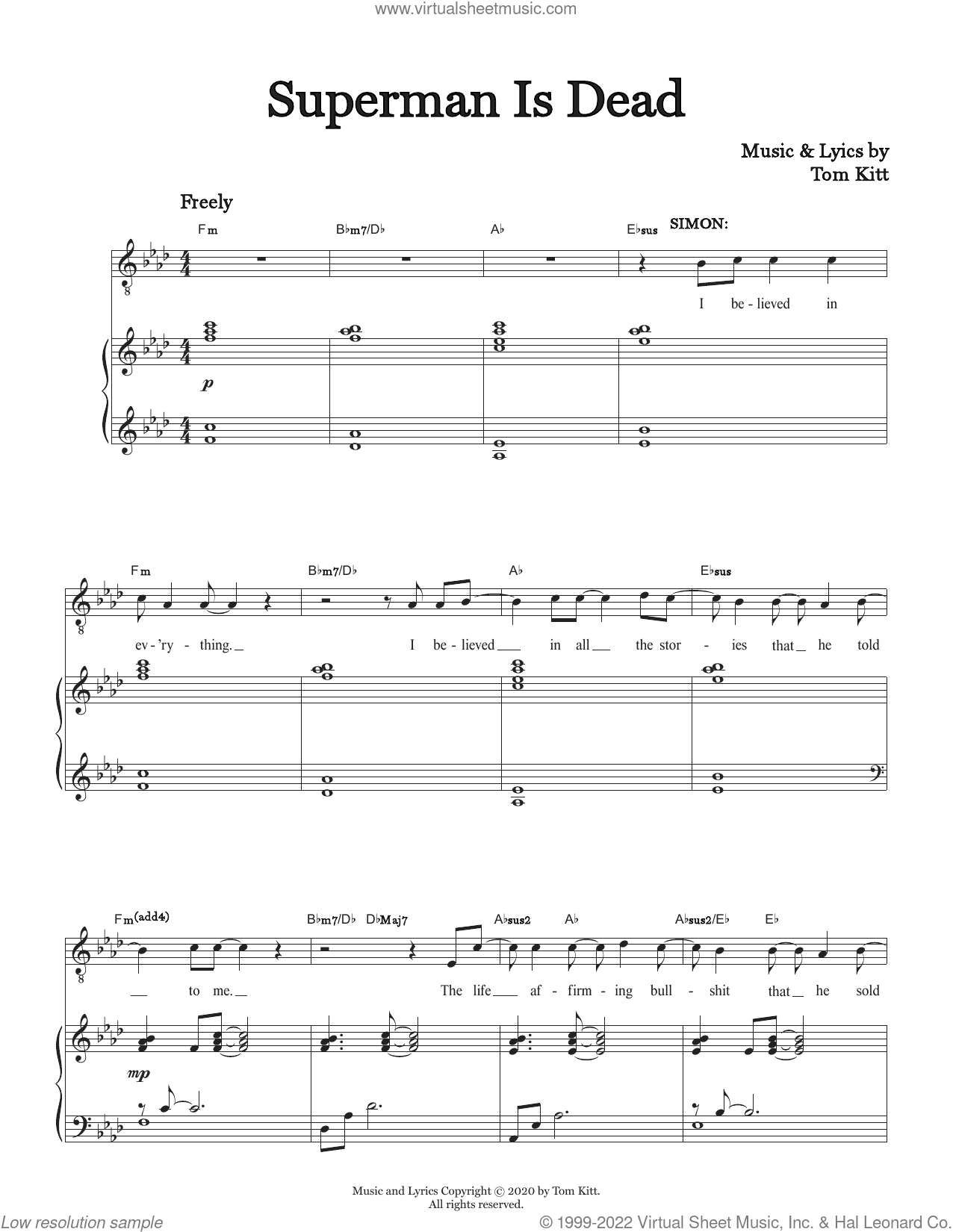 Superman Is Dead (from the musical Superhero)