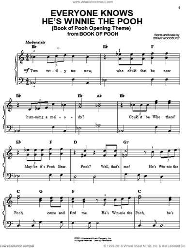 Everyone Knows He's Winnie The Pooh (Book Of Pooh Opening Theme)