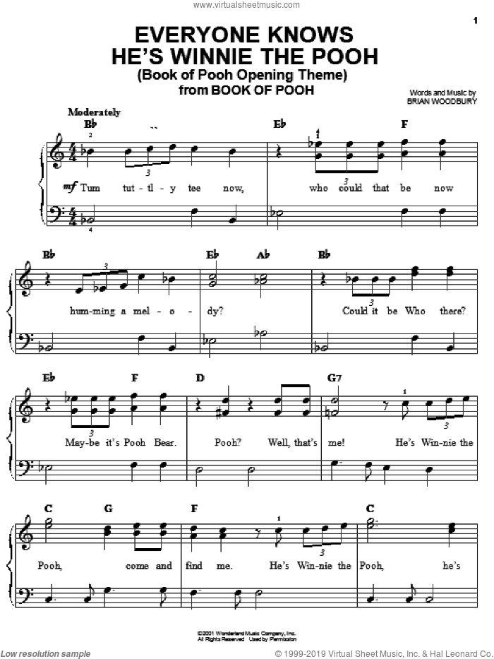 Everyone Knows He's Winnie The Pooh (Book Of Pooh Opening Theme)