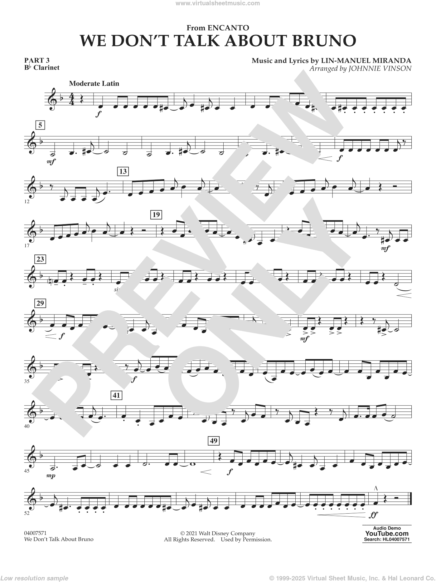 We Don't Talk About Bruno (from Encanto) (arr. Vinson)
