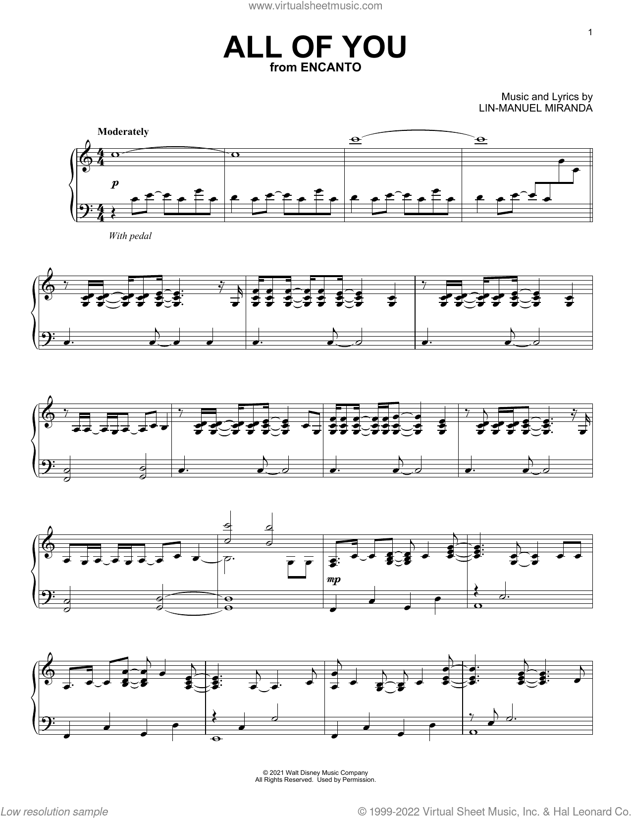 All Of You (from Encanto), (intermediate)