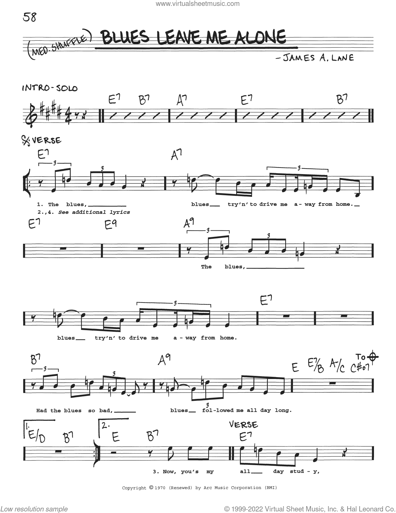 Blues Leave Me Alone