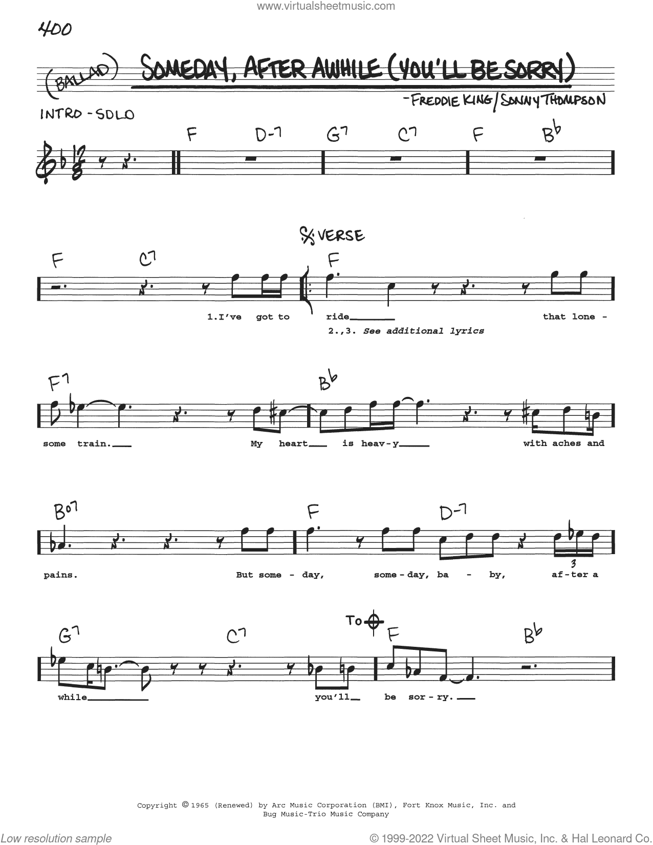 Someday, After Awhile (You'll Be Sorry)