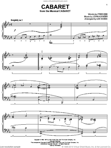 Cabaret, (intermediate)