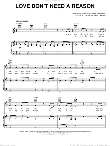 Love Don't Need A Reason (from The Boy From Oz)