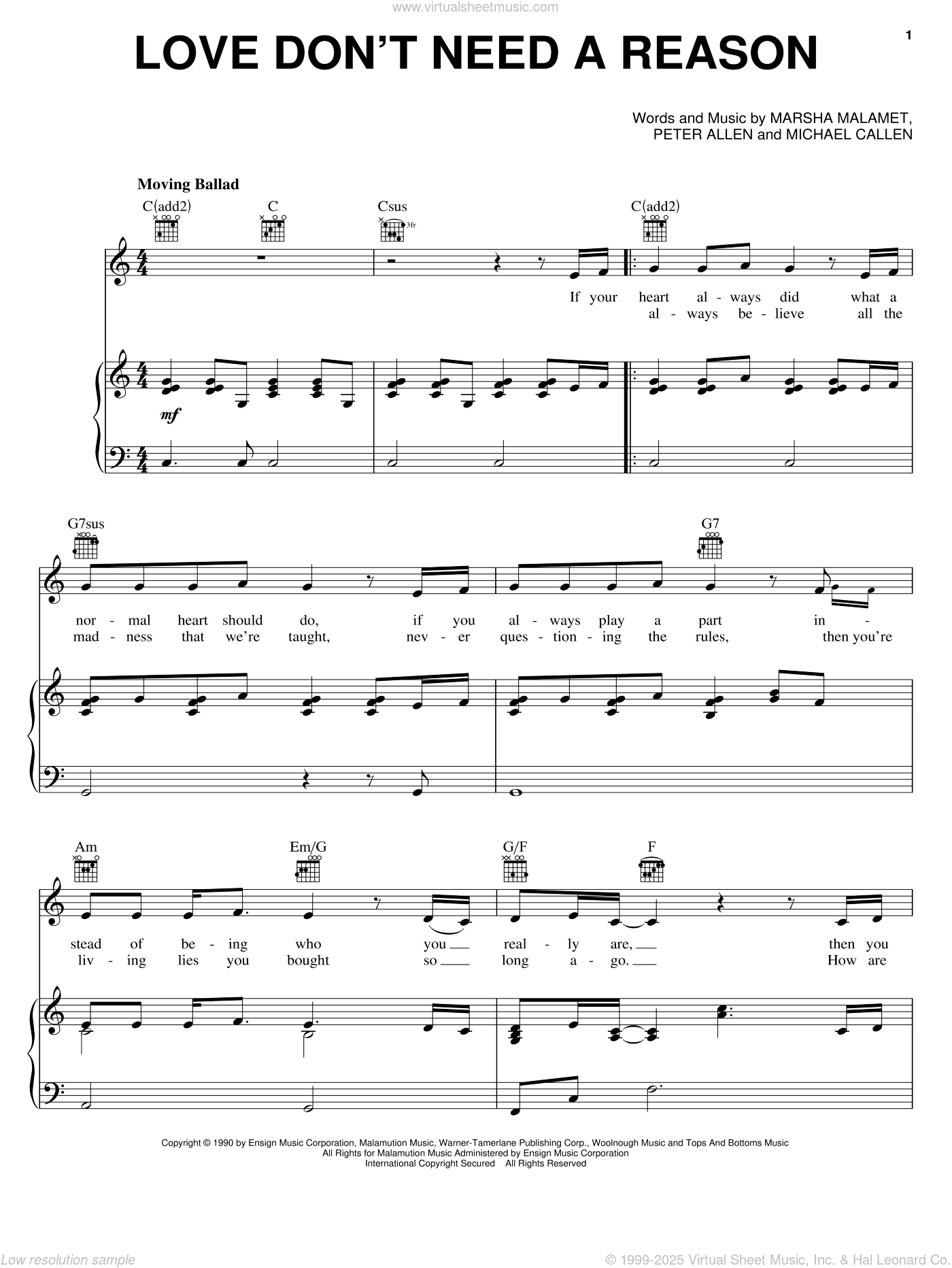 Love Don't Need A Reason (from The Boy From Oz)