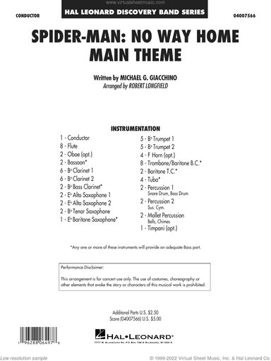 Spider-Man: No Way Home Main Theme (arr. Robert Longfield)