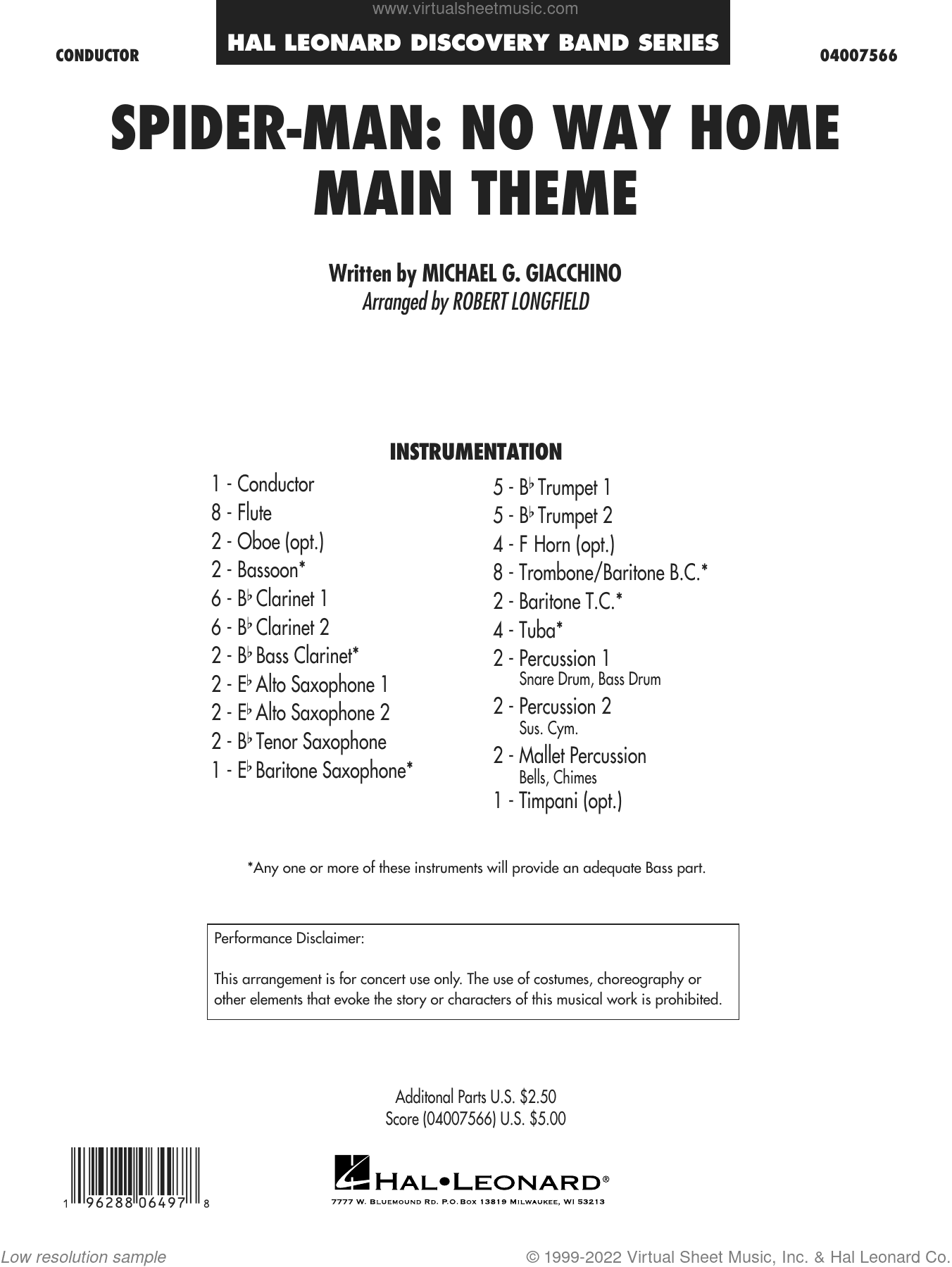 Spider-Man: No Way Home Main Theme (arr. Robert Longfield)