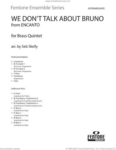 We Don't Talk About Bruno (from Encanto) (for Brass Quintet) (arr. Seb Skelly)